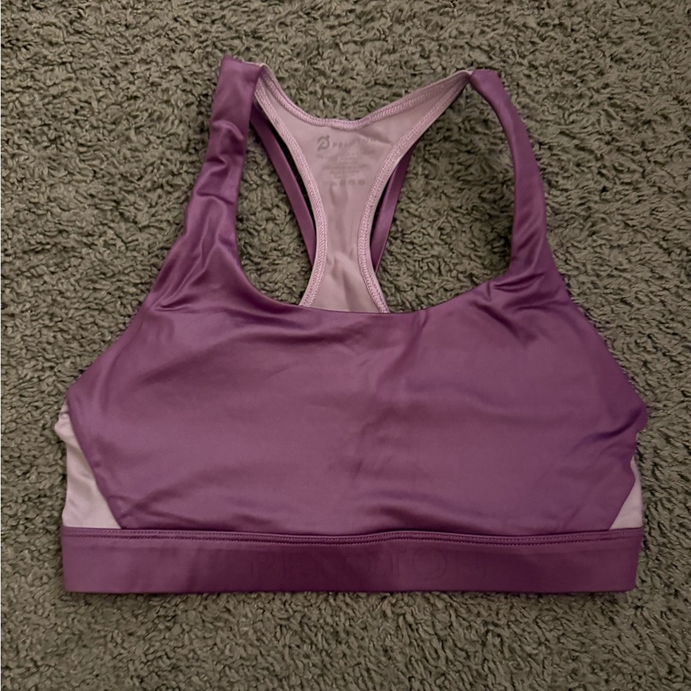 Peloton Purple Color Block Sports Bra